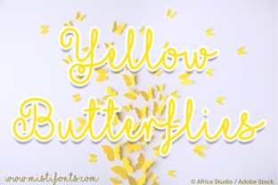 Yellow Butterflies Font Review for Web Design